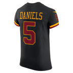 Silnrao W.Commanders #5 Jayden Daniels Black Alternate Vapor F.U.S.E. Elite Stitched Jerseys