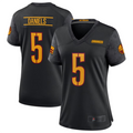 Silnrao W.Commanders #5 Jayden Daniels Black Game Player Jersey -American Stitched Jerseys