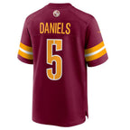 Silnrao W.Commanders #5 Jayden Daniels Burgundy 2024 Draft First Round Pick Player Game Stitched Jerseys