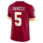 Silnrao W.Commanders #5 Jayden Daniels Burgundy Team Vapor F.U.S.E. Stitched Limited Jerseys