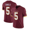 Silnrao W.Commanders #5 Jayden Daniels Player Burgundy Vapor Limited Stitched Jerseys