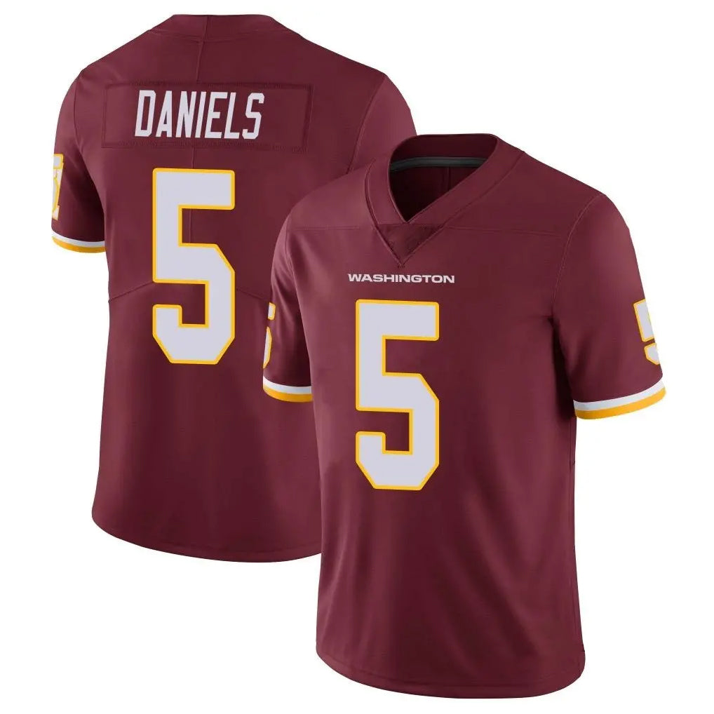 Silnrao W.Commanders #5 Jayden Daniels Player Burgundy Vapor Limited Stitched Jerseys