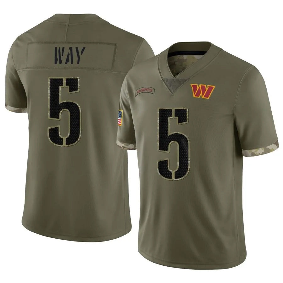 Silnrao W.Commanders #5 Jayden Daniels Player Olive Salute To Service Limited Stitched Jerseys