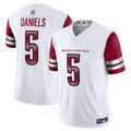 Silnrao W.Commanders #5 Jayden Daniels Player White Vapor F.U.S.E. Limited Stitched Jerseys
