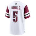 Silnrao W.Commanders #5 Jayden Daniels White 2024 Draft First Round Pick Player Game Stitched Jerseys