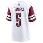 Silnrao W.Commanders #5 Jayden Daniels White 2024 Draft First Round Pick Player Game Stitched Jerseys
