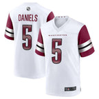 Silnrao W.Commanders #5 Jayden Daniels White 2024 Draft First Round Pick Player Game Stitched Jerseys