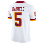 Silnrao W.Commanders #5 Jayden Daniels White Vapor F.U.S.E. Stitched Limited Jerseys