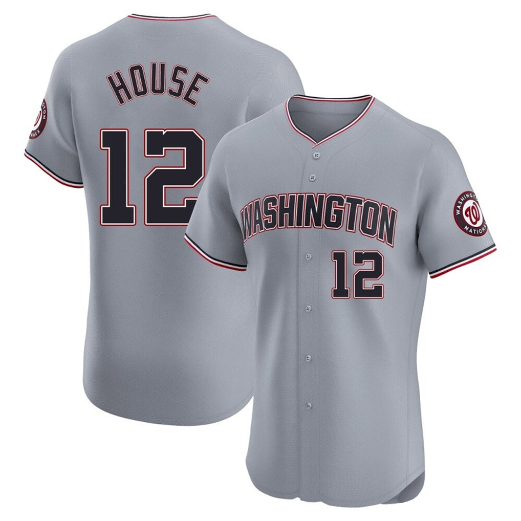 Silnrao W.Nationals #12 Brady House Player Gray City Connect Elite Alternate Stitched Jerseys