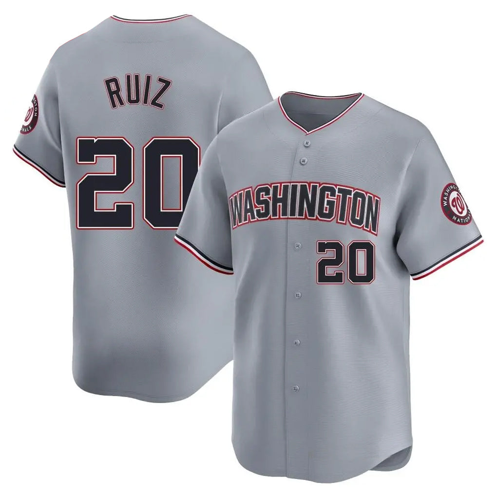 Silnrao W.Nationals #20 Keibert Ruiz Player Gray City Connect Elite Alternate Stitched Jerseys