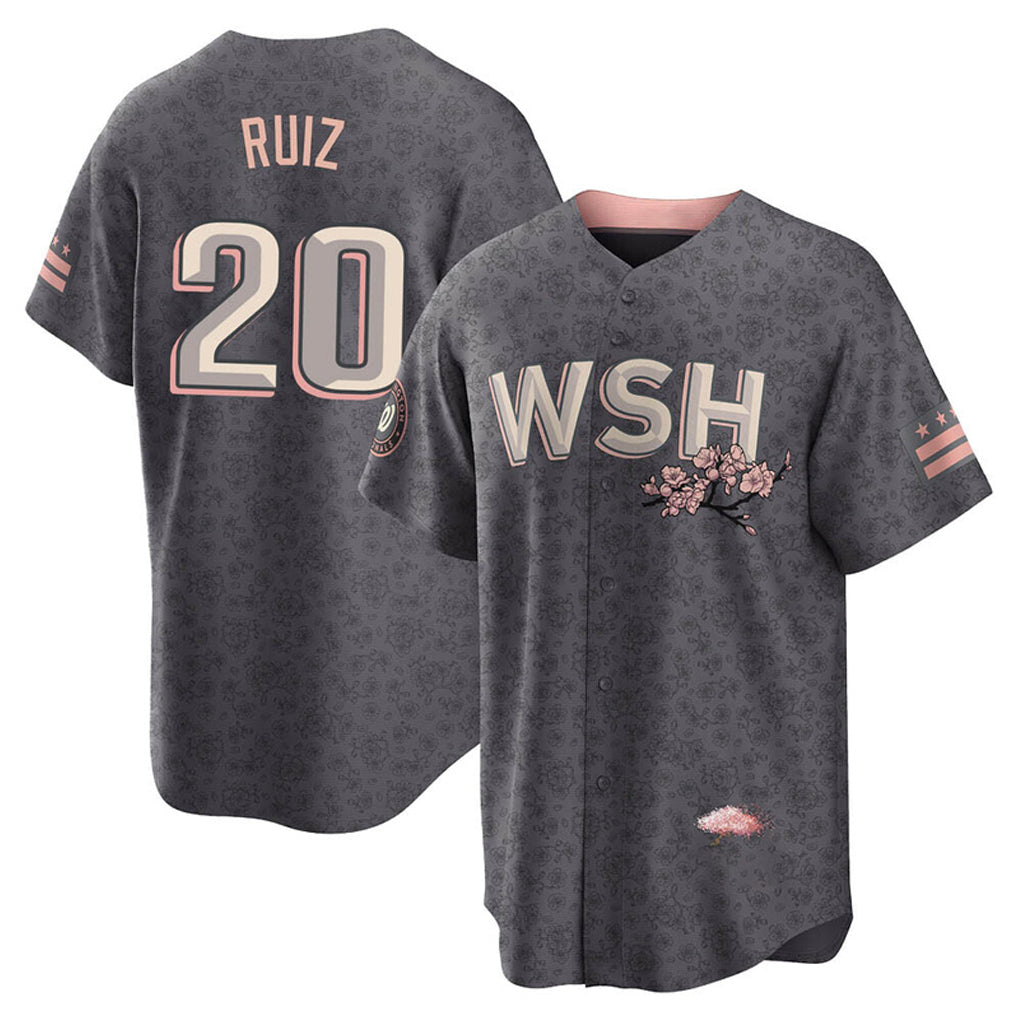 Silnrao W.Nationals #20 Keibert Ruiz Player Gray City Connect Stitched Jerseys