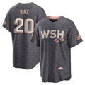 Silnrao W.Nationals #20 Keibert Ruiz Player Gray City Connect Stitched Jerseys