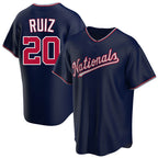 Silnrao W.Nationals #20 Keibert Ruiz Player Navy Replica Game Stitched Jerseys