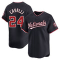 Silnrao W.Nationals #24 Cade Cavalli Player Navy Alternate Limited Replica Jerseys