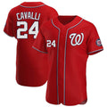 Silnrao W.Nationals #24 Cade Cavalli Player Red Alternate Elite Stitched Jerseys