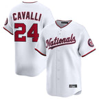 Silnrao W.Nationals #24 Cade Cavalli Player White Limited Stitched Jerseys