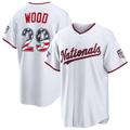 Silnrao W.Nationals #29 James Wood White 2026 All-Star Edition Stars & Stripes Stadium Jerseys