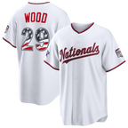 Silnrao W.Nationals #29 James Wood White 2026 All-Star Edition Stars & Stripes Stadium Jerseys