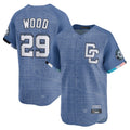 Silnrao W.Nationals #29 James Wood Player Blue Limited City Connect Stitched Jerseys