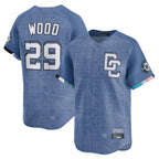 Silnrao W.Nationals #29 James Wood Player Blue Limited City Connect Stitched Jerseys