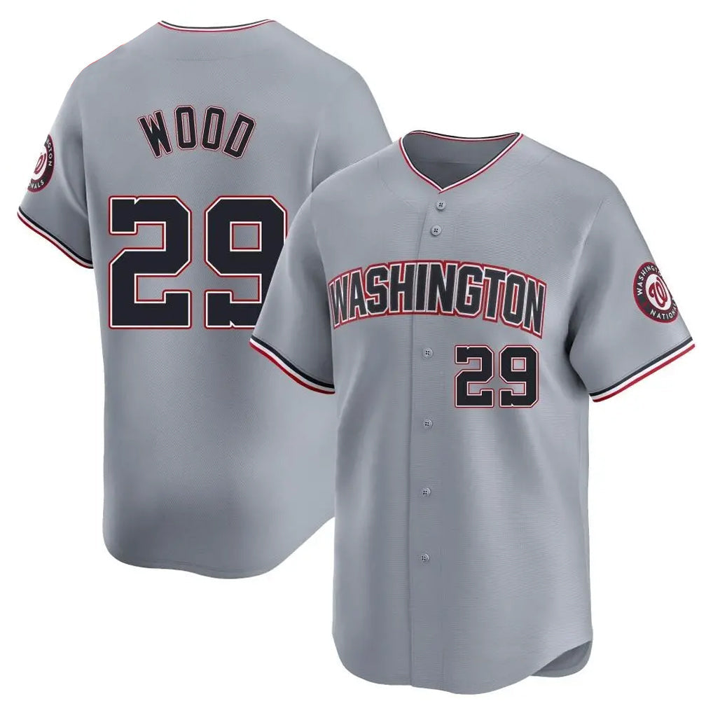 Silnrao W.Nationals #29 James Wood Player Gray City Connect Limited Alternate Stitched Jerseys