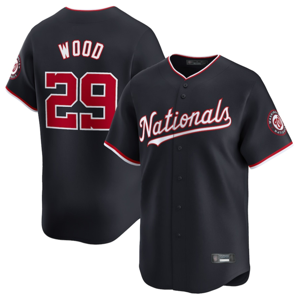 Silnrao W.Nationals #29 James Wood Player Navy Limited Stitched Jerseys