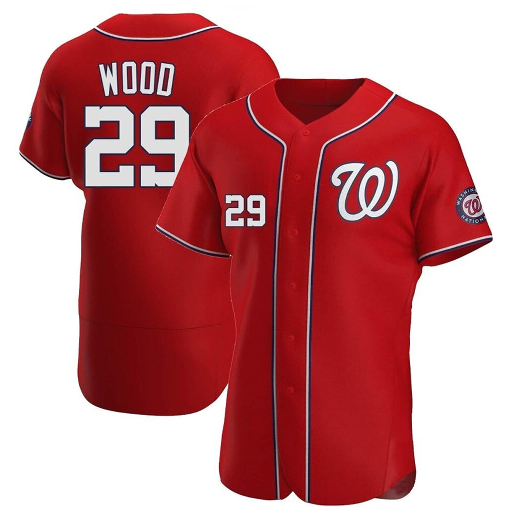 Silnrao W.Nationals #29 James Wood Player Red Alternate Elite Stitched Jerseys