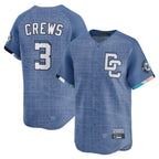 Silnrao W.Nationals #3 Dylan Crews Player Blue Limited City Connect Stitched Jerseys