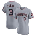 Silnrao W.Nationals #3 Dylan Crews Player Gray City Connect Elite Alternate Stitched Jerseys