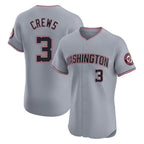 Silnrao W.Nationals #3 Dylan Crews Player Gray City Connect Elite Alternate Stitched Jerseys