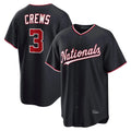 Silnrao W.Nationals #3 Dylan Crews Player Navy Game Stitched Jerseys