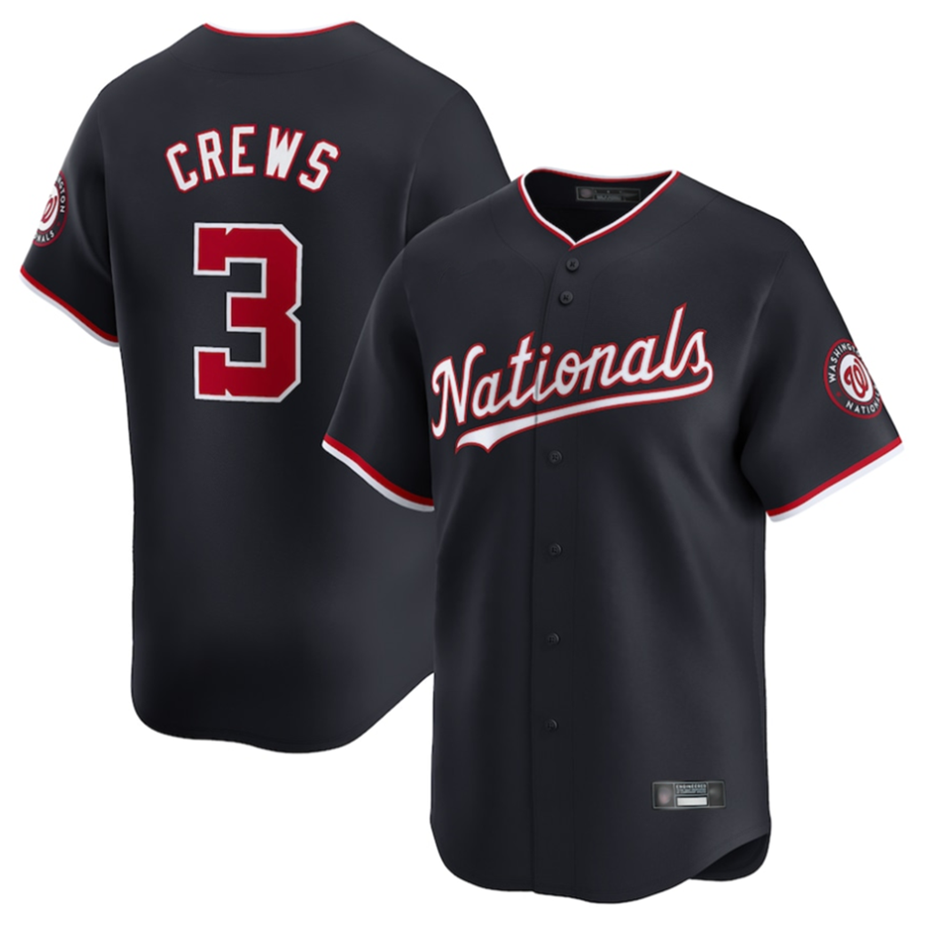 Silnrao W.Nationals #3 Dylan Crews Player Navy Limited Stitched Jerseys