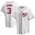 Silnrao W.Nationals #3 Dylan Crews Player White Game Replica Stitched  Jerseys
