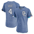 Silnrao W.Nationals #4 Daylen Lile Player Blue City Connect Limited Stitched Jerseys