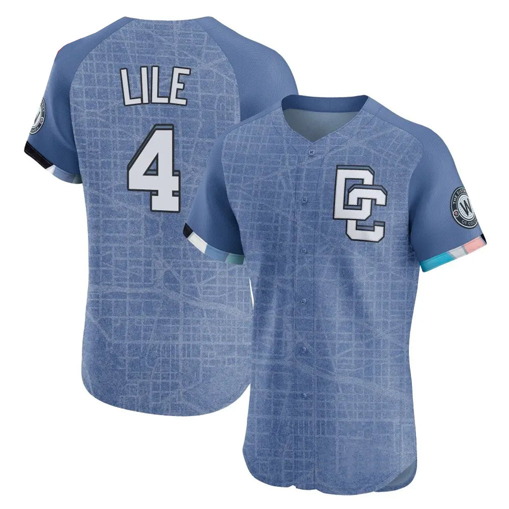 Silnrao W.Nationals #4 Daylen Lile Player Blue City Connect Limited Stitched Jerseys