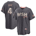 Silnrao W.Nationals #4 Daylen Lile Player Charcoal City Connect Limited Stitched  Jerseys