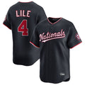 Silnrao W.Nationals #4 Daylen Lile Player Navy Alternate Limited Replica Stitched Jerseys