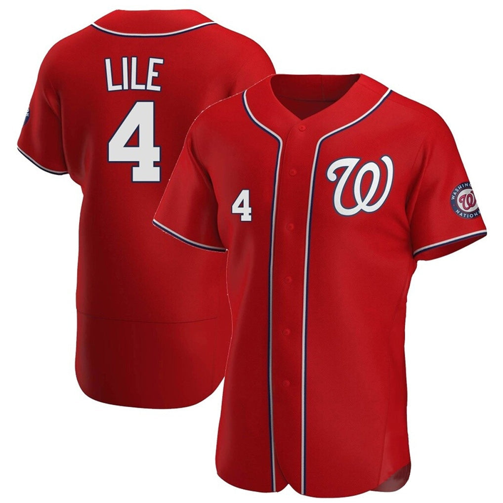 Silnrao W.Nationals #4 Daylen Lile Player Red Alternate Elite Stitched Jerseys