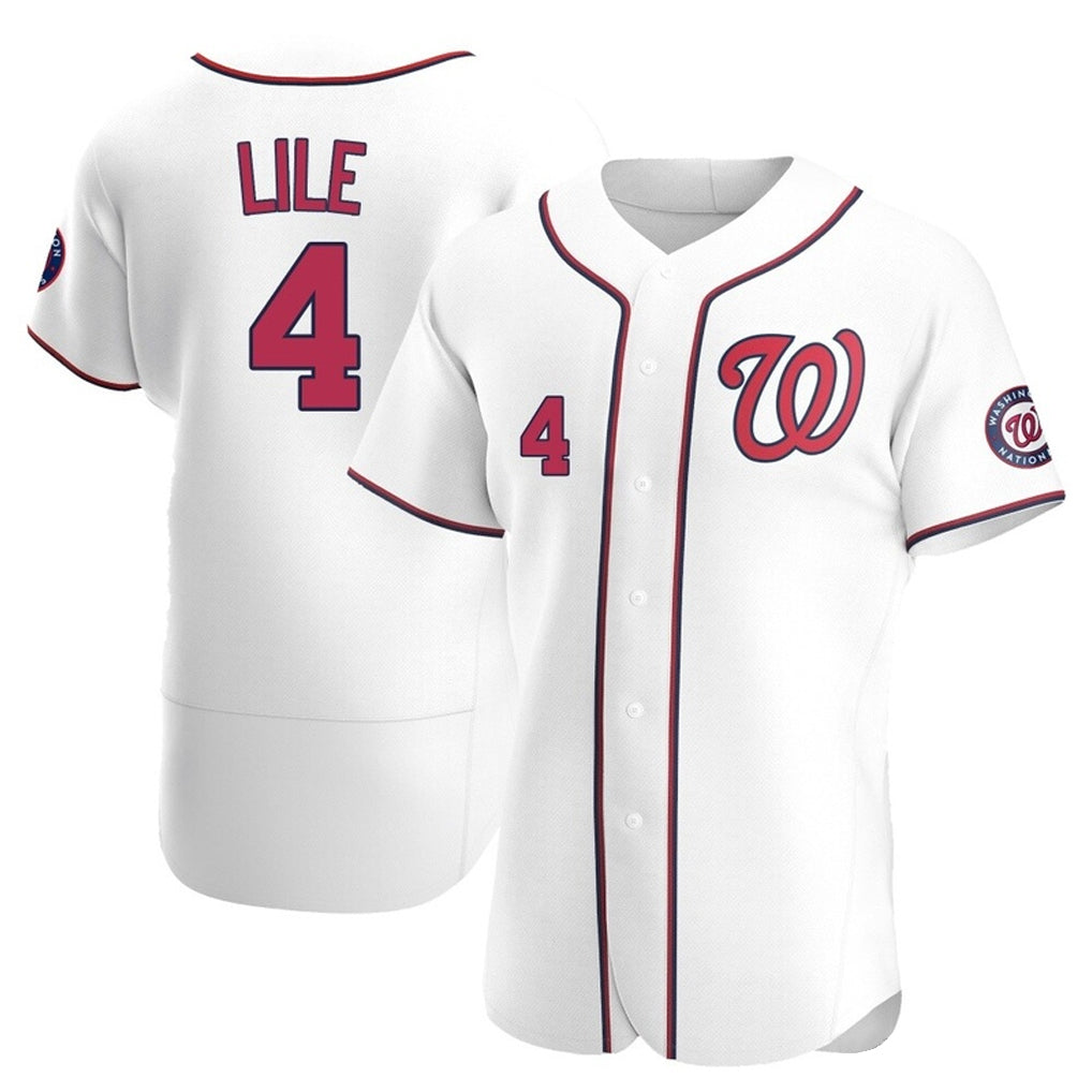 Silnrao W.Nationals #4 Daylen Lile Player White Alternate Elite Stitched Jerseys