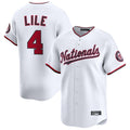 Silnrao W.Nationals #4 Daylen Lile Player White Alternate Limited Replica Stitched Jerseys