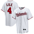 Silnrao W.Nationals #4 Daylen Lile Player White Replica Game Stitched Jerseys