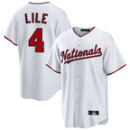 Silnrao W.Nationals #4 Daylen Lile Player White Replica Game Stitched Jerseys
