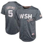 Silnrao W.Nationals #5 C.J. Abrams Player Charcoal City Connect Limited Stitched  Jerseys