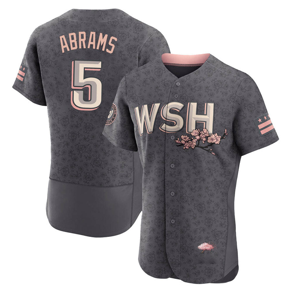 Silnrao W.Nationals #5 CJ Abrams Player Gray City Connect Stitched Jerseys