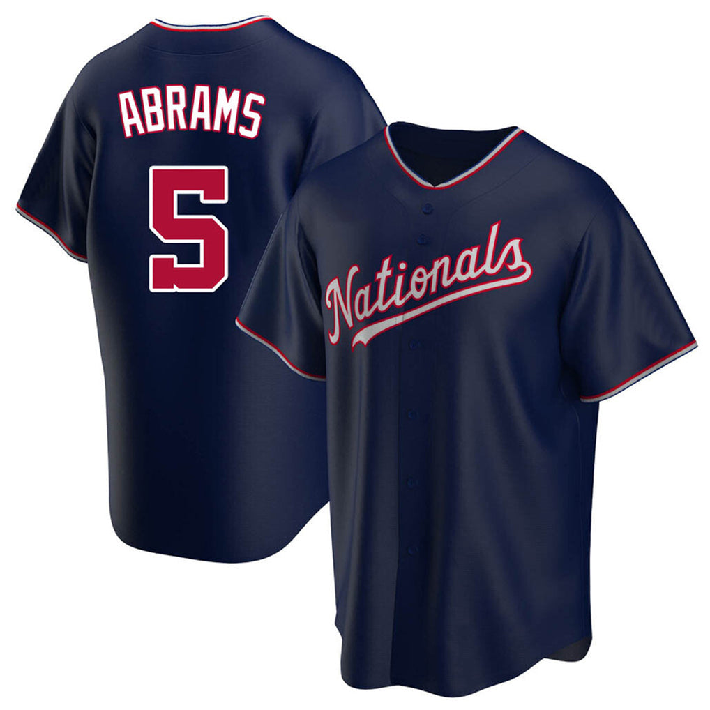 Silnrao W.Nationals #5 CJ Abrams Player Navy Blue Replica Game Stitched Jerseys