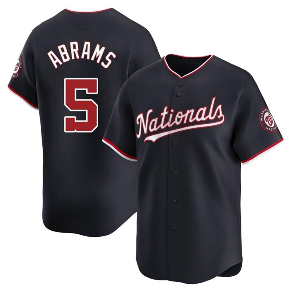Silnrao W.Nationals #5 CJ Abrams Player Navy Blue Replica Stitched Jerseys