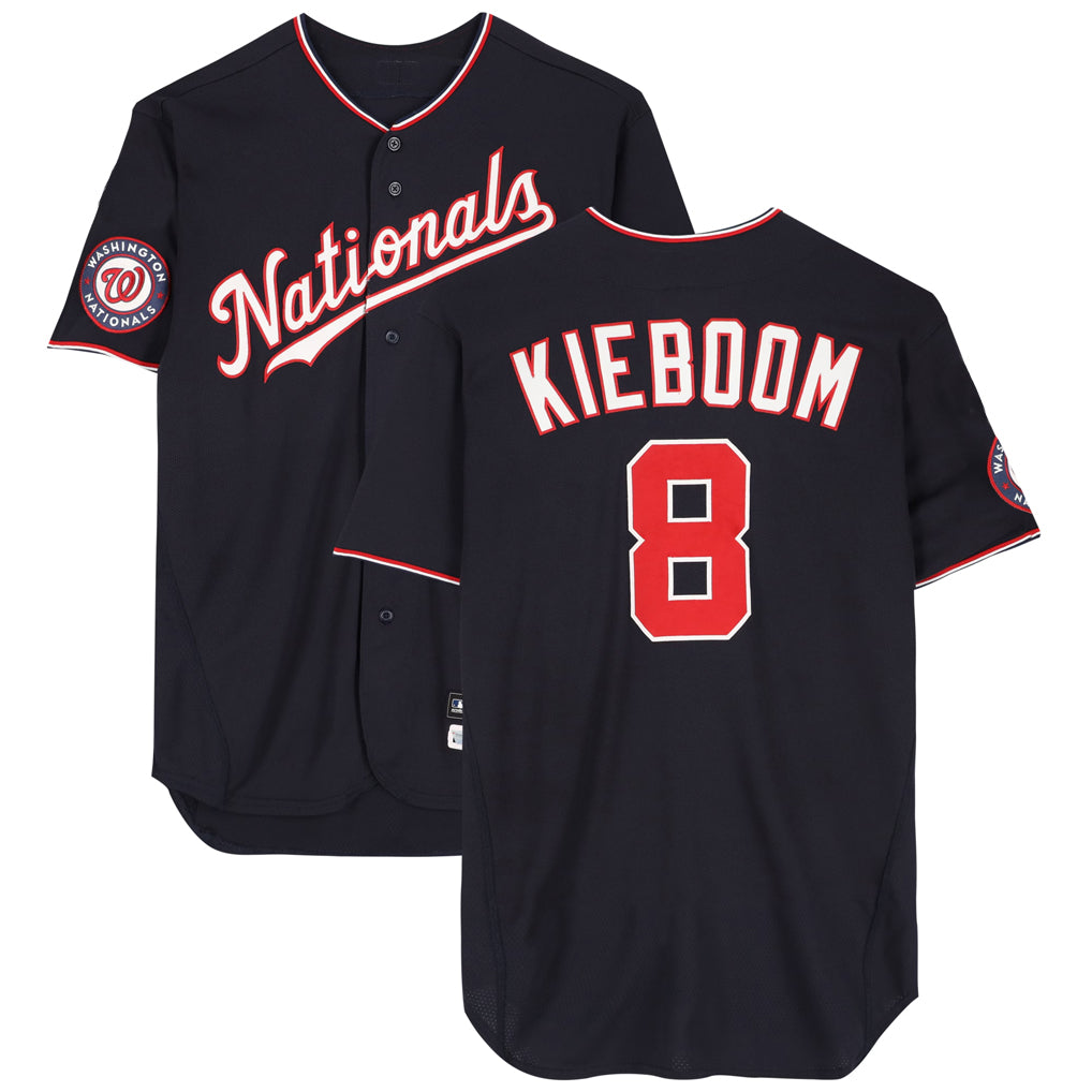 Silnrao W.Nationals #8 Carter Kieboom Player Navy Home Game Stitched Jerseys