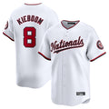 Silnrao W.Nationals #8 Carter Kieboom Player White Home Limited Stitched Jerseys