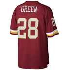 Silnrao Washington Football Team #28 Darrell Green Mitchell & Ness Burgundy Legacy Replica Jersey Stitched Jerseys