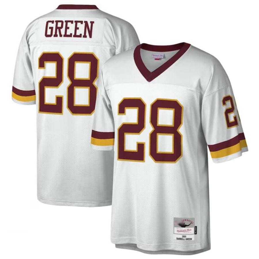 Silnrao Washington Football Team #28 Darrell Green Mitchell & Ness White Legacy Replica Jersey Stitched Jerseys